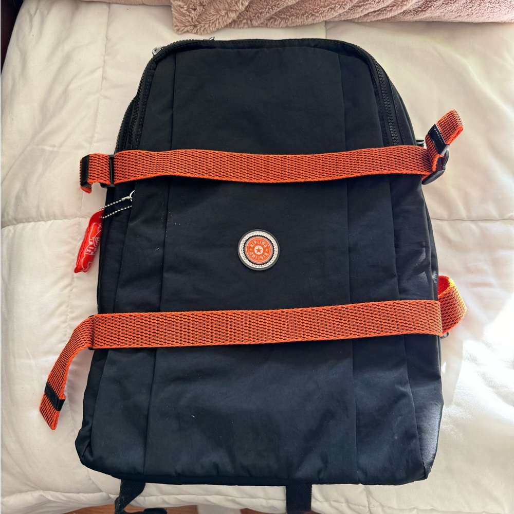 Kipling Black and Orange Backpack